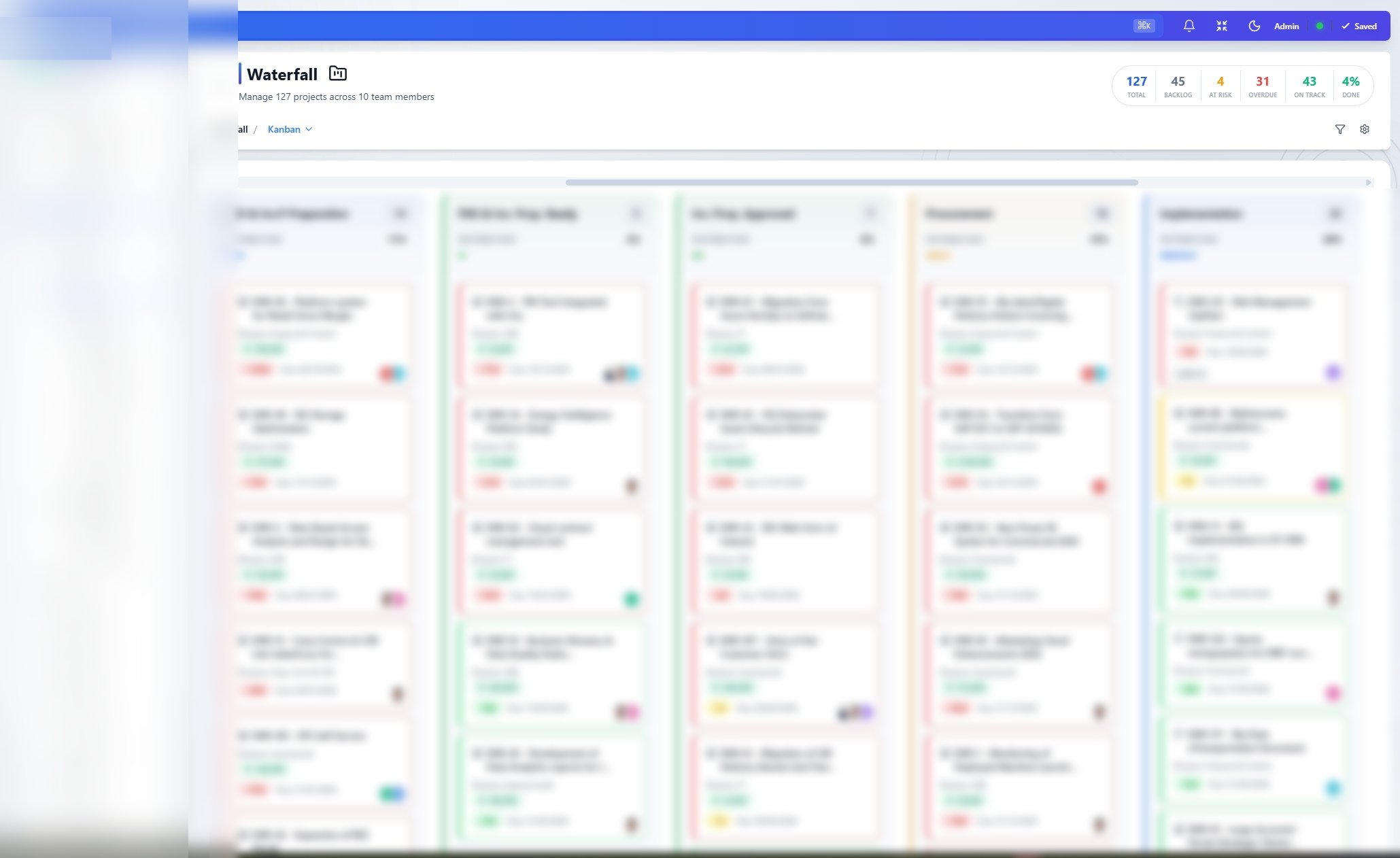 Orbit Kanban board — light theme